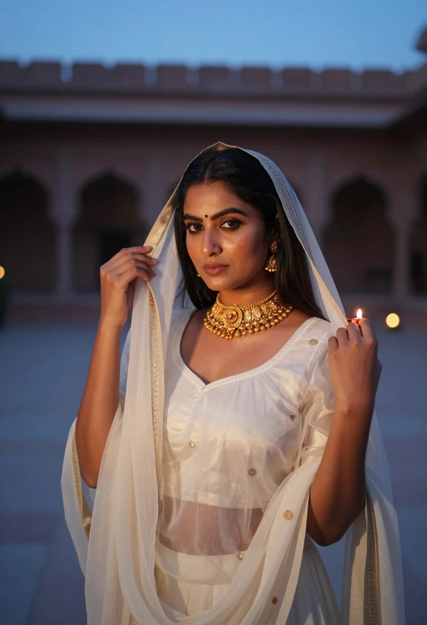AI deepika padmaavat sample — portrait of a woman, close portrait of an Indian woman in he