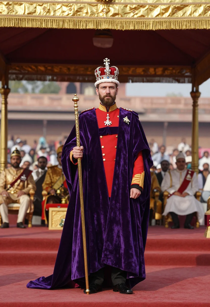 AI delhi durbar 1911 sample — portrait of a man, full-length portrait of a Western-Europea