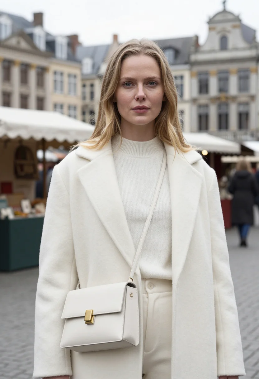 AI delvaux brussels sablon brillant ivory sample — portrait of a woman, a Dutch woman in her late twenties with
