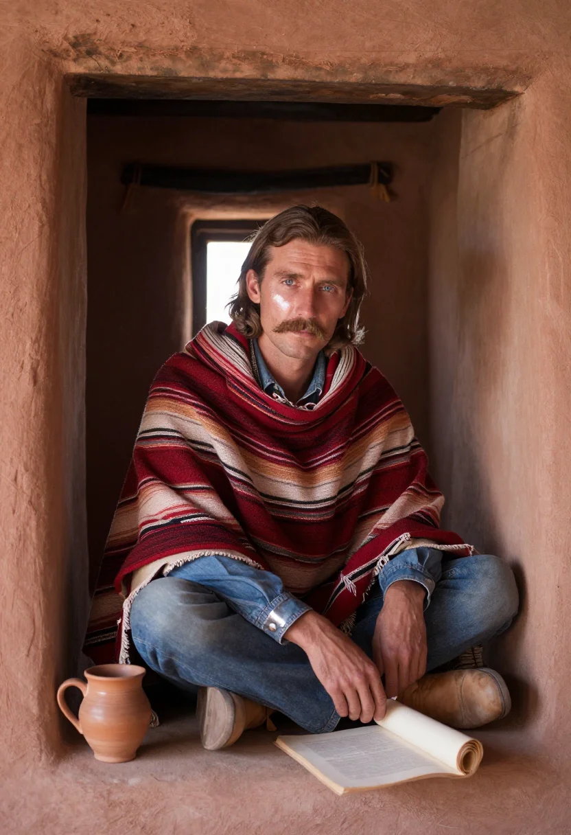 AI dennis hopper sample — portrait of a man, half-length portrait of a Western-Europea