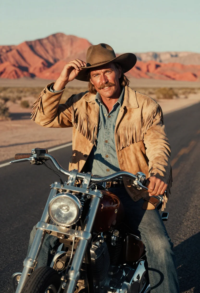 AI dennis hopper sample — portrait of a man, close half-length portrait of a Western-E
