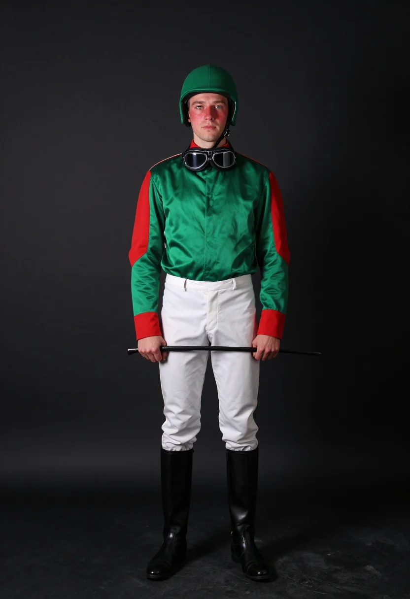 AI derby silks sample — portrait of a man, full-length portrait of a Western-Europea