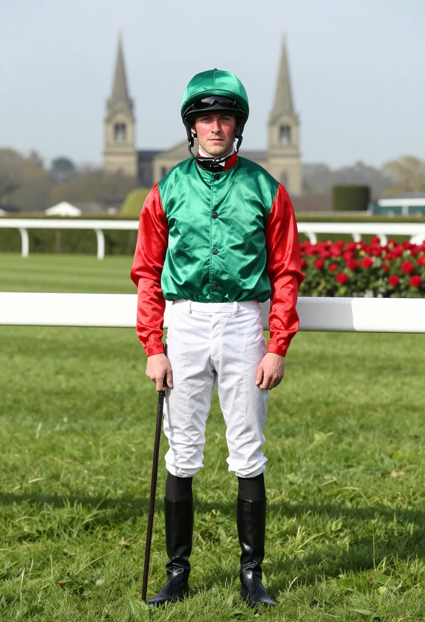 AI derby silks sample — portrait of a man, full-length portrait of a Western-Europea