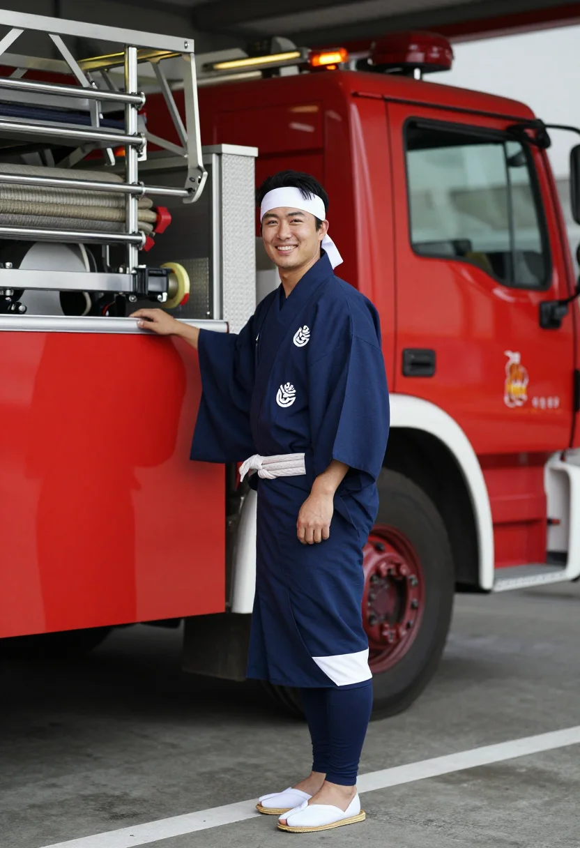 AI dezome shiki sample — portrait of a man, half-length portrait of a Japanese man in