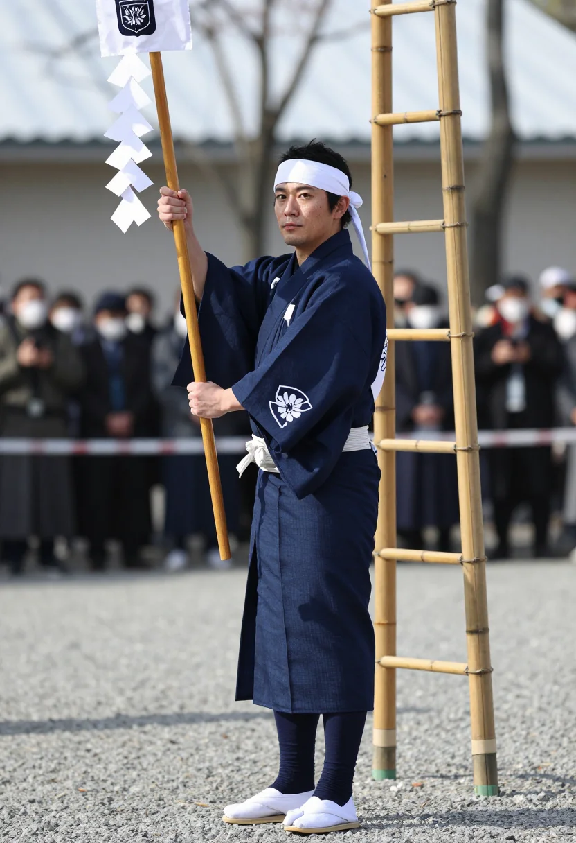 AI dezome shiki sample — portrait of a man, half-length portrait of a Japanese man in