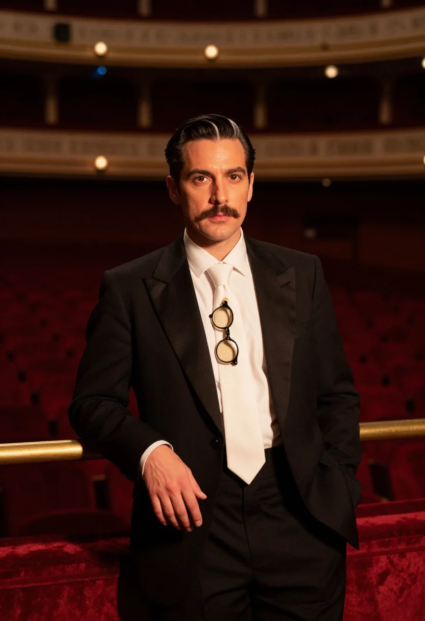 AI diaghilev sample — portrait of a man, half-length portrait of a Western-Europea