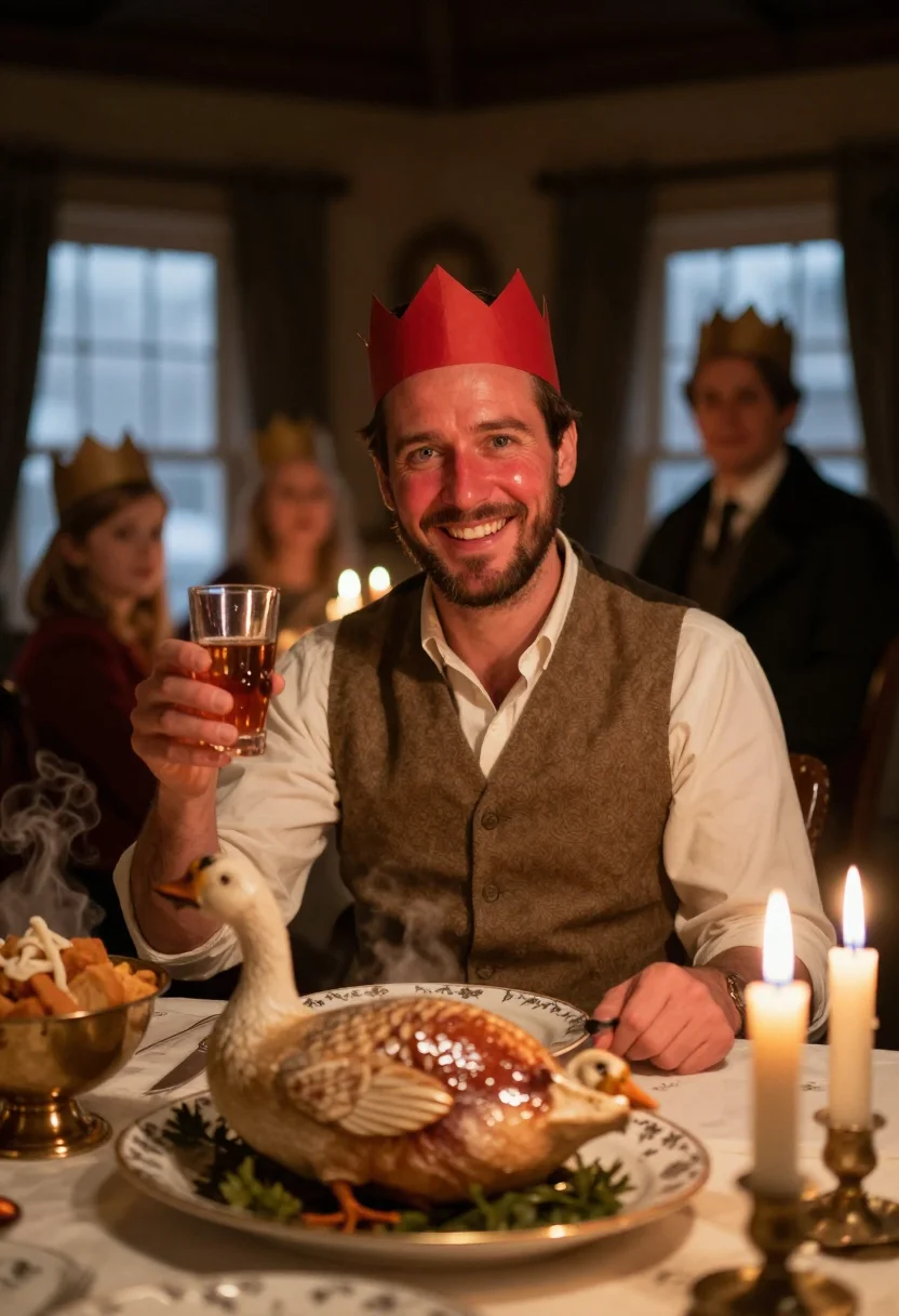 AI dickensian christmas sample — portrait of a man, half-length portrait of a man of Western-