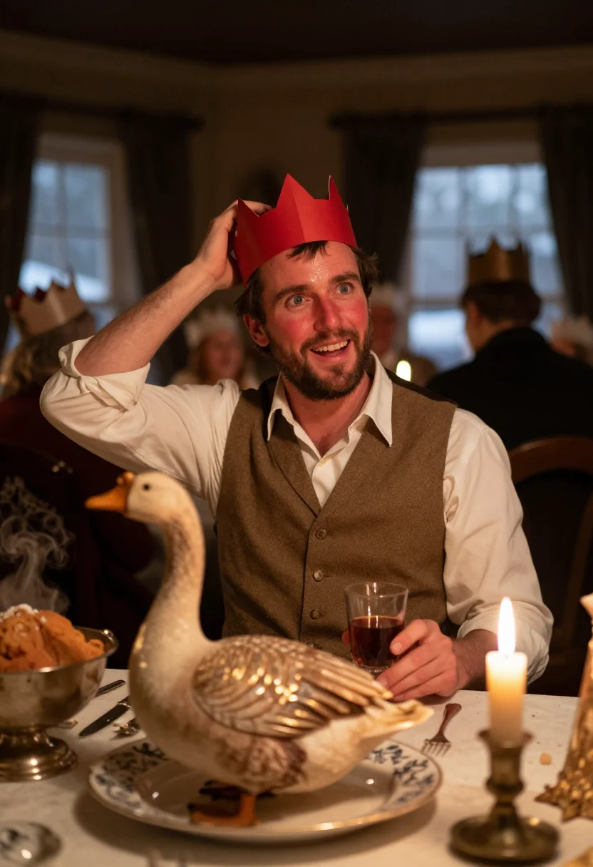 AI dickensian christmas sample — portrait of a man, close half-length portrait of a man of We