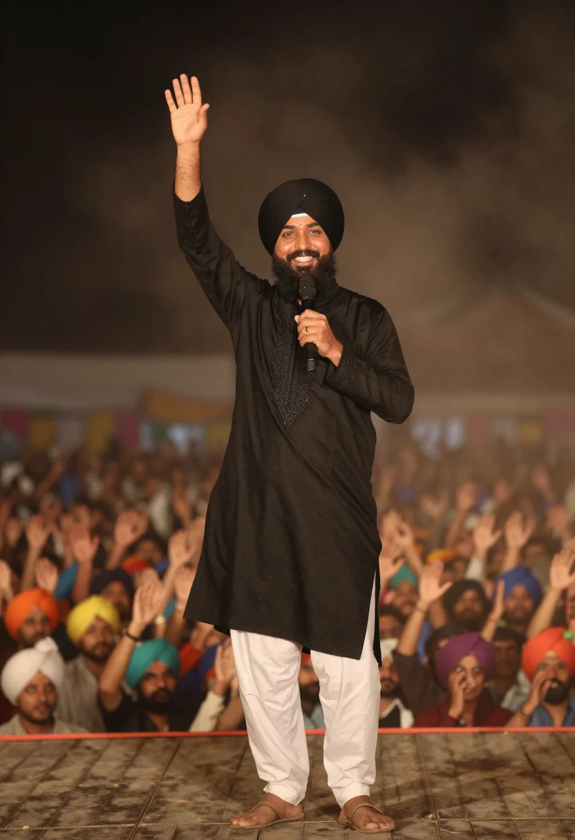 Example portrait from the AI Diljit Coachella — Free Preview, Train Once