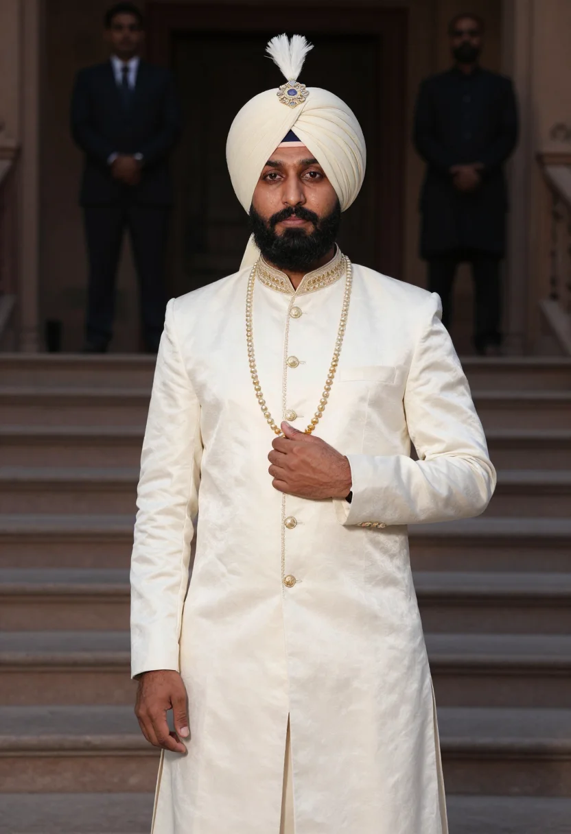 AI diljit coachella sample — portrait of a man, close half-length portrait of a Punjabi m