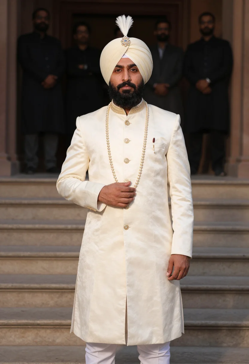 AI diljit coachella sample — portrait of a man, half-length portrait of a Punjabi man wit
