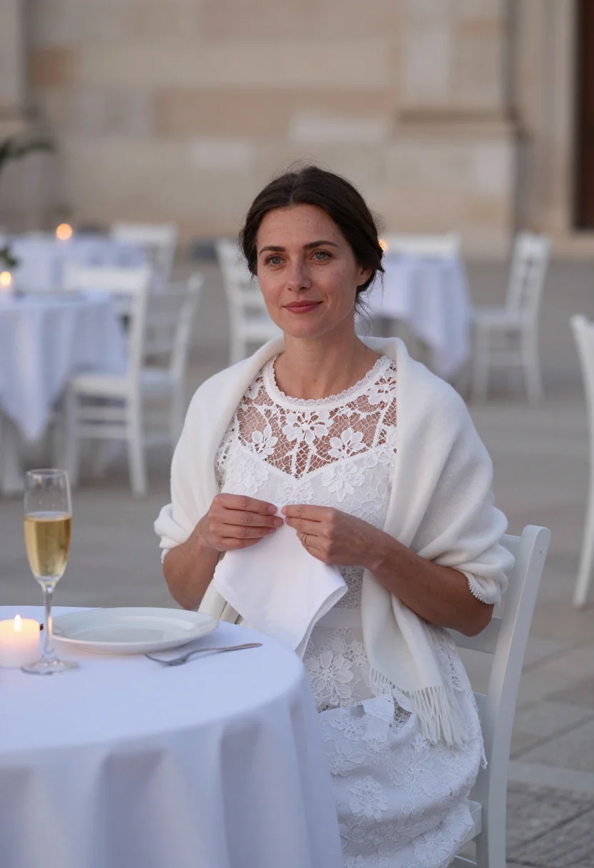Example portrait from the AI Diner En Blanc — Free Preview, Train Once