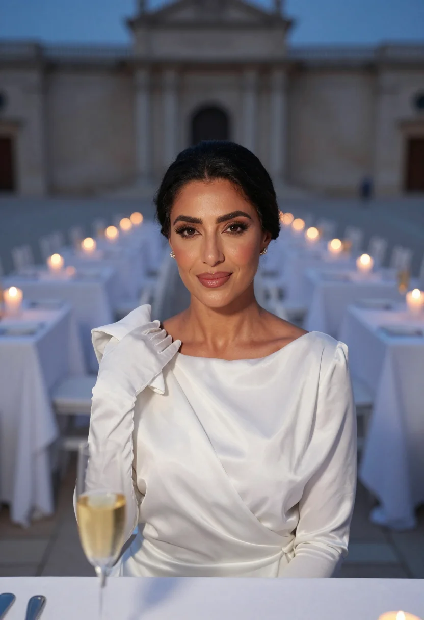 AI diner en blanc sample — portrait of a woman, close head-and-shoulders portrait at ey