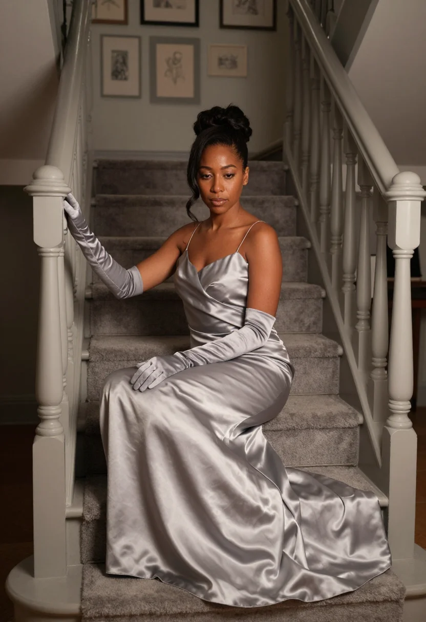 AI dior grey sample — portrait of a woman, three-quarter-length portrait of a woma