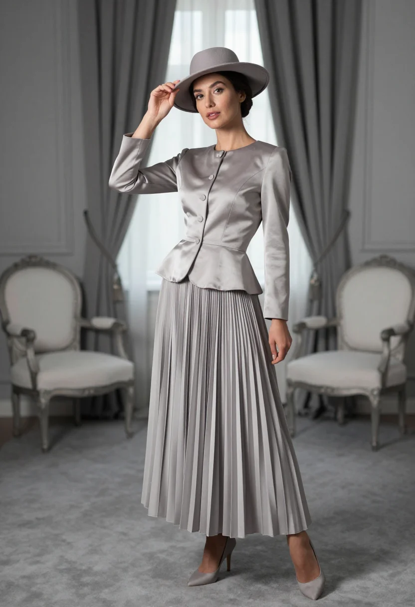 AI dior grey sample — portrait of a woman, full-length portrait of a Western-Europ