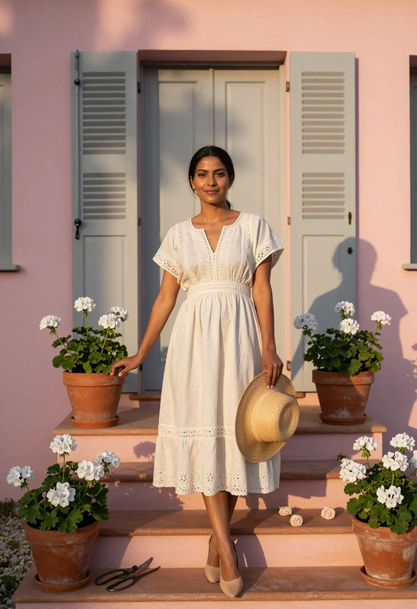 AI dior jardin sample — portrait of a woman, full-length portrait of a Latin-America