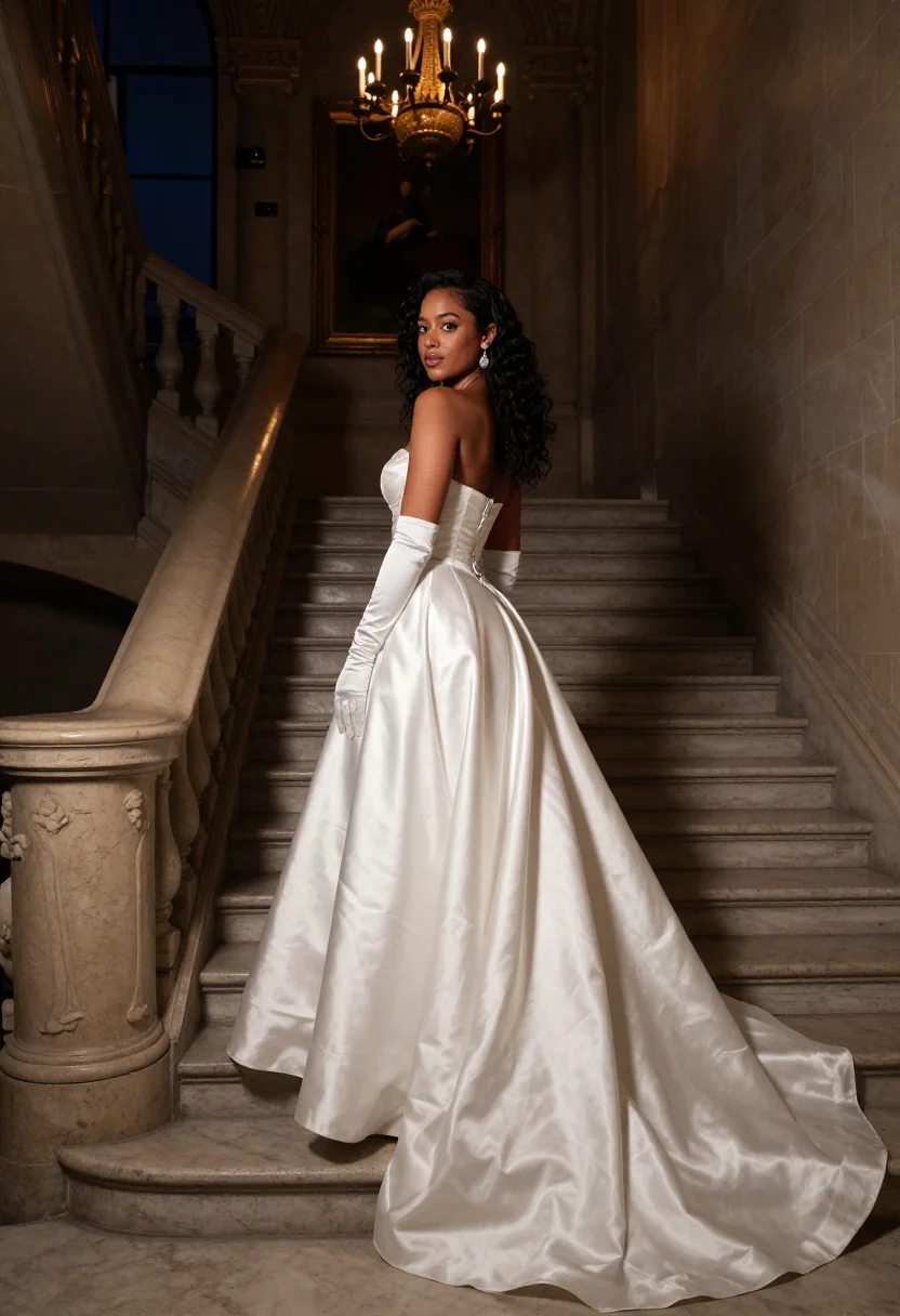 AI dior soiree sample — portrait of a woman, three-quarter-length portrait of a mixe