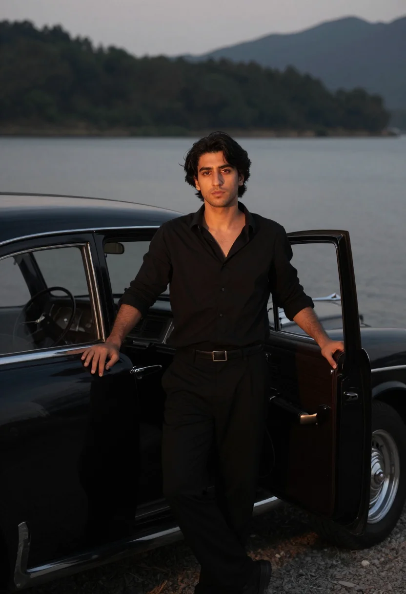 AI dirty dancing johnny castle black sample — portrait of a man, a dance instructor in his early thirties