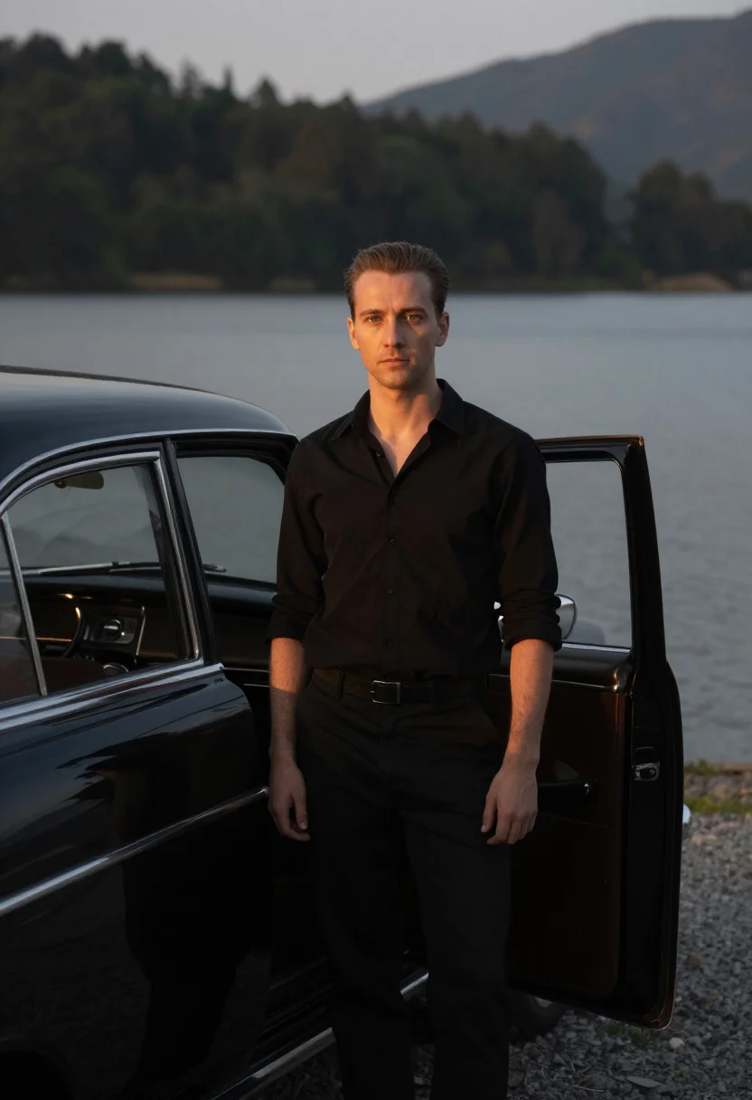 AI dirty dancing johnny castle black sample — portrait of a man, a dance instructor in his early thirties
