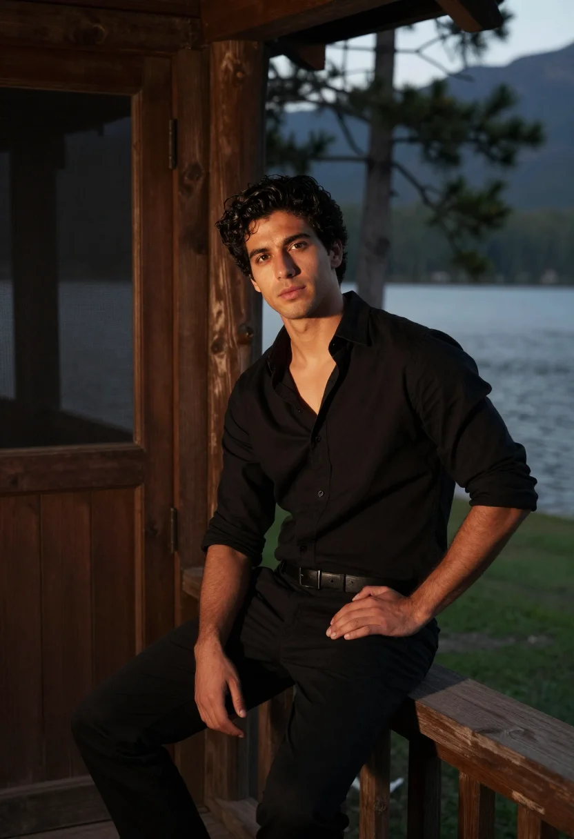 AI dirty dancing johnny castle black sample — portrait of a man, a dance instructor in his late twenties o