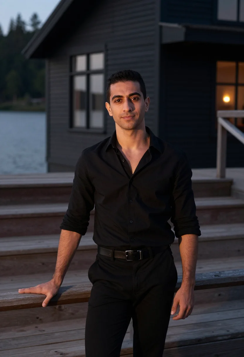 AI dirty dancing johnny castle black sample — portrait of a man, a dance instructor in his early thirties