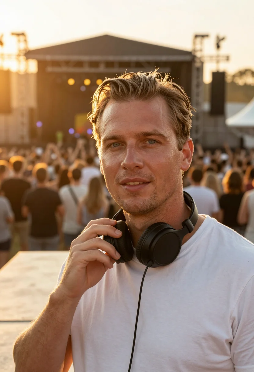 AI dj sample — portrait of a man, head-and-shoulders portrait of a Western