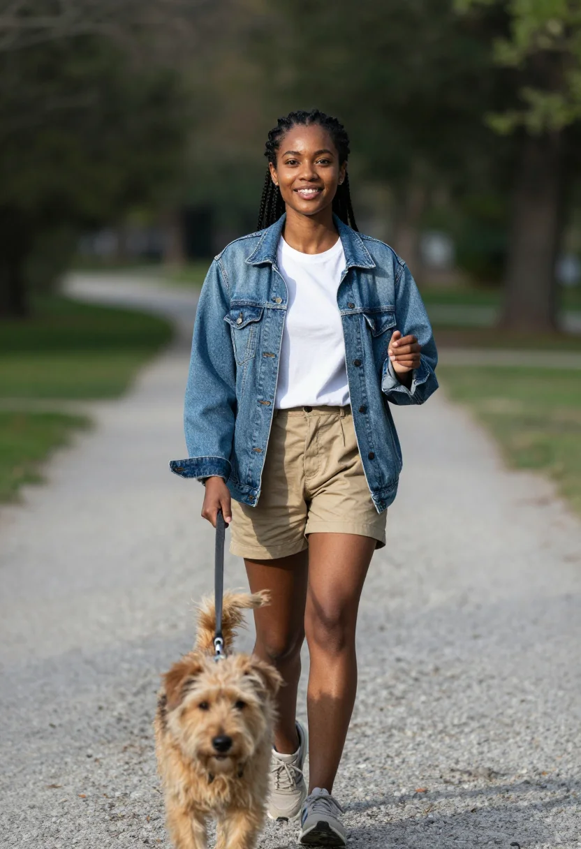 AI dog park sample — portrait of a woman, three-quarter-length portrait of a woma