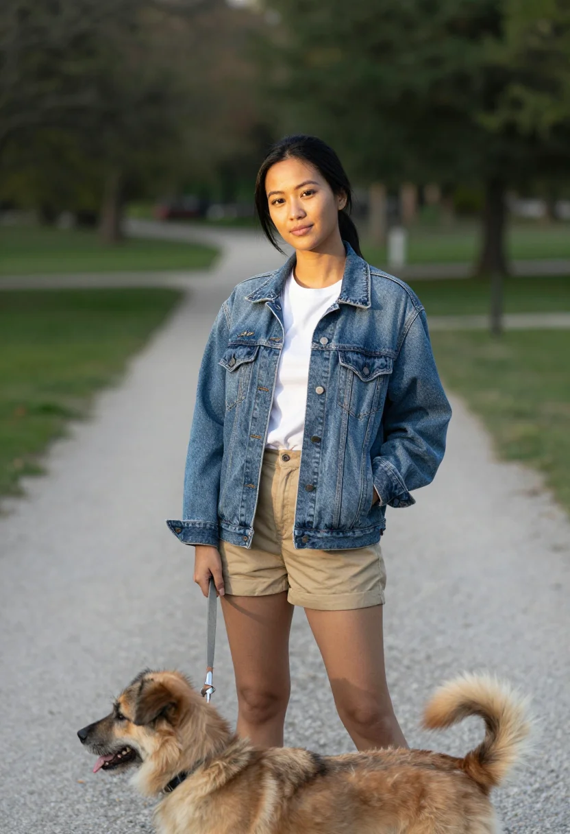 AI dog park sample — portrait of a woman, half-length portrait of a woman of East