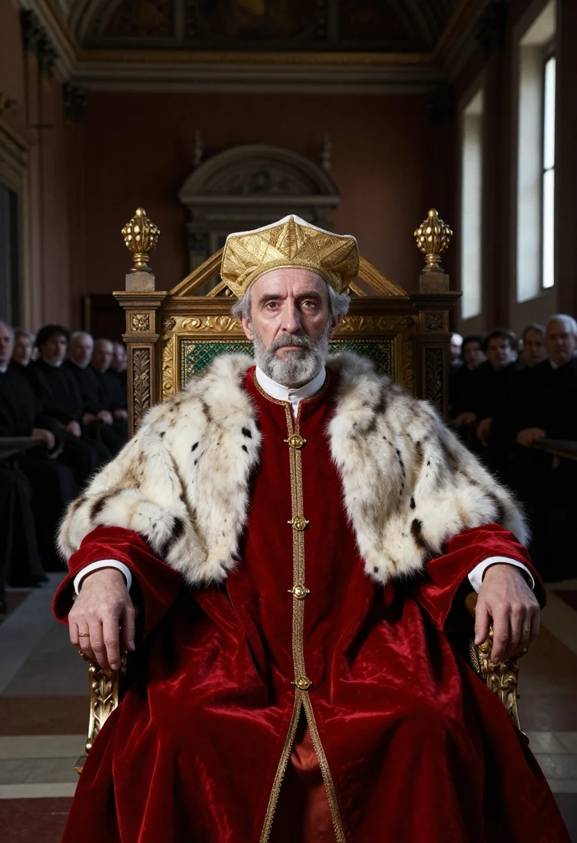AI doge sample — portrait of a man, chest-up portrait of a Venetian man in hi
