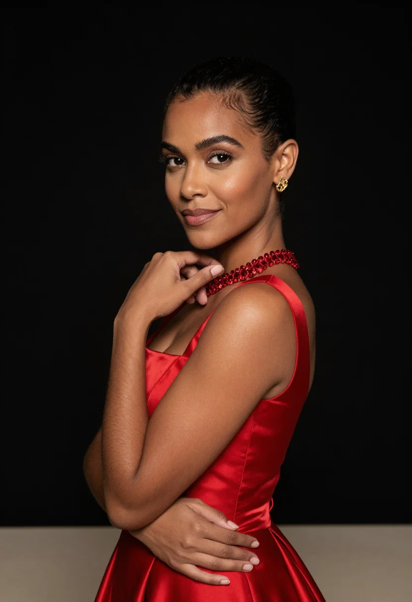 AI doja cat schiaparelli sample — portrait of a woman, close head-and-shoulders portrait of a