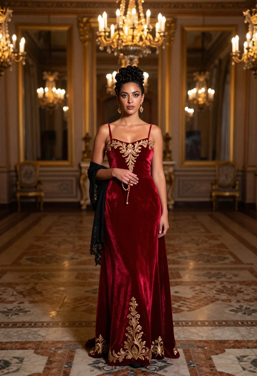AI dolce gabbana natale sample — portrait of a woman, full-length portrait of a Southern-Euro