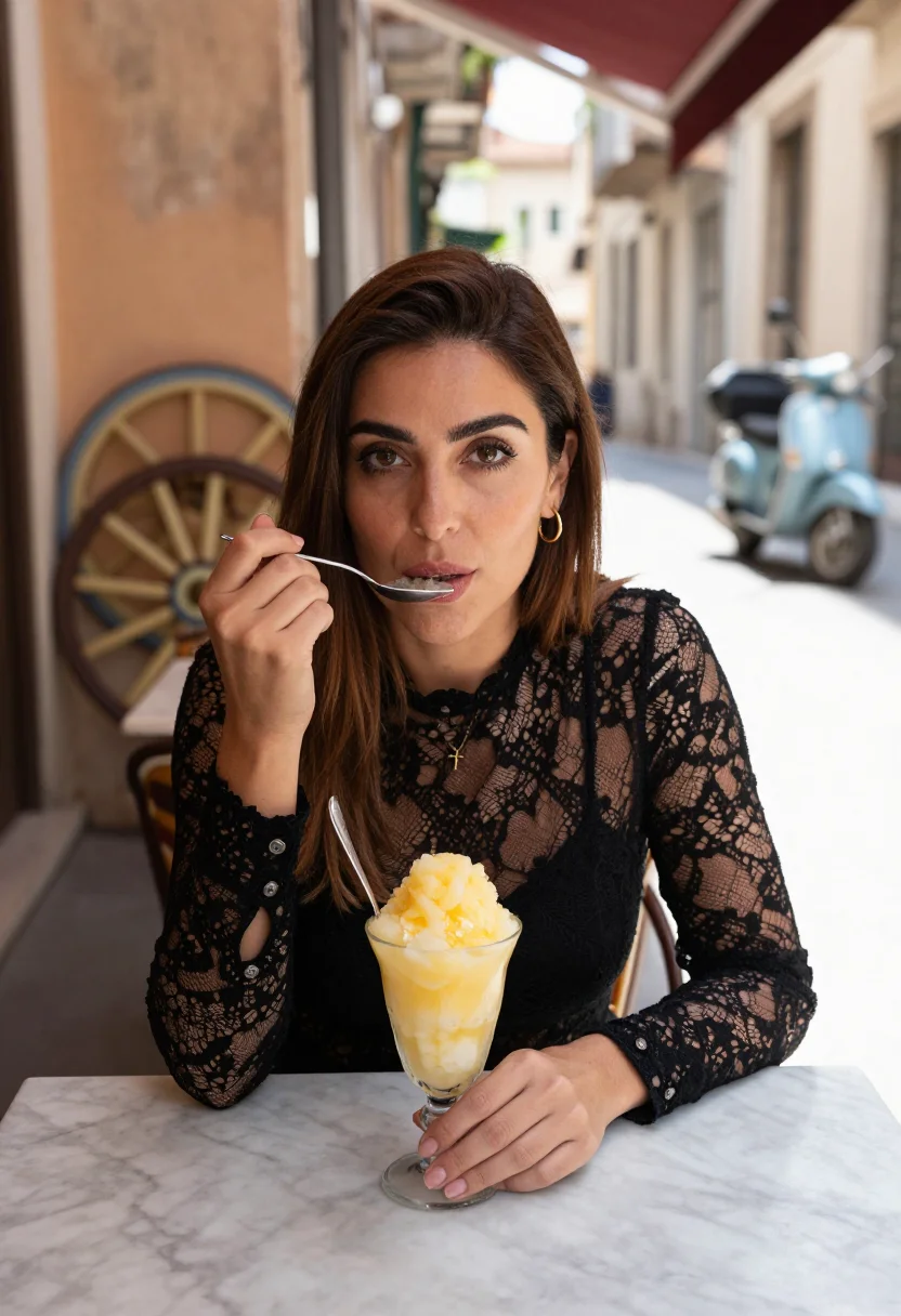 AI dolce gabbana sicilia sample — portrait of a woman, waist-up portrait of a Southern-Italian
