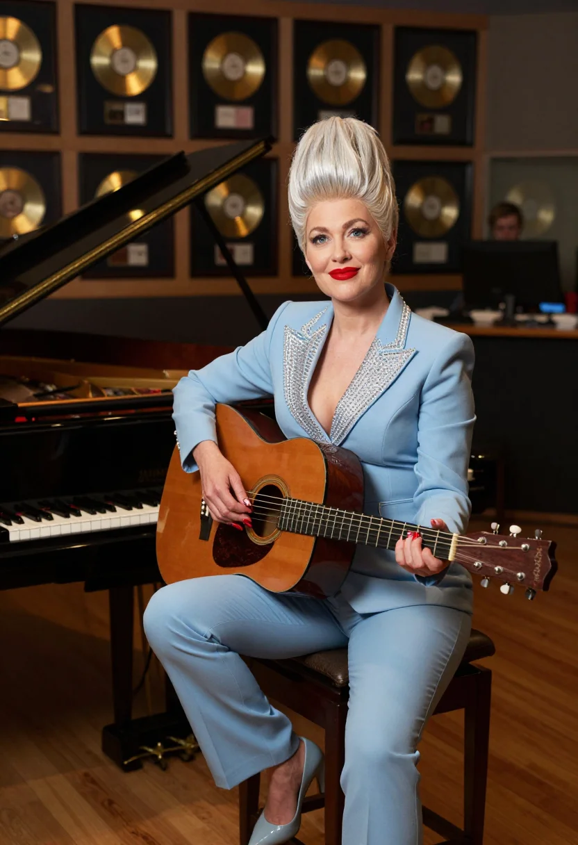 AI dolly parton sample — portrait of a woman, half-length portrait of a Western-Europ