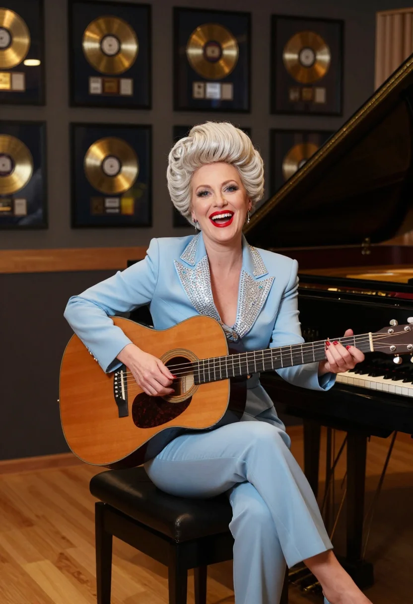 AI dolly parton sample — portrait of a woman, close half-length portrait of a Western