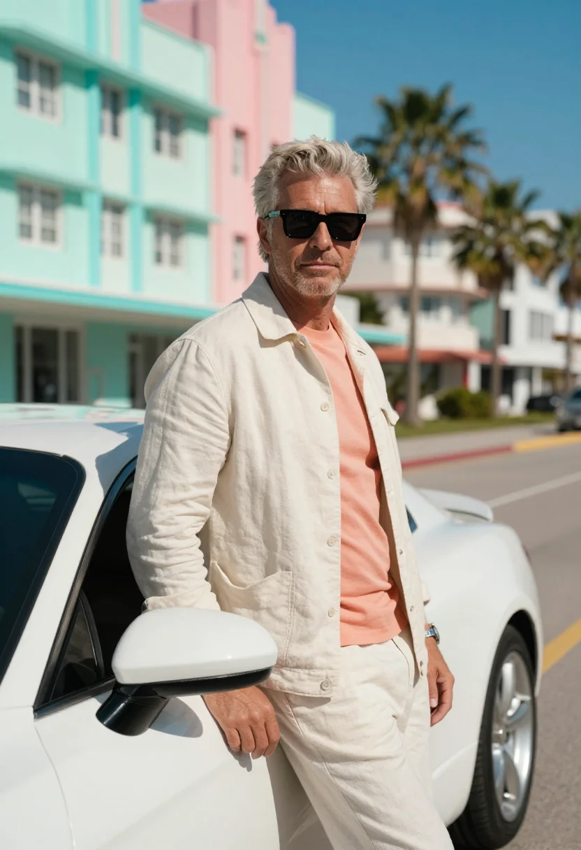 AI don johnson miami vice sample — portrait of a man, half-length portrait of a Western-Europea