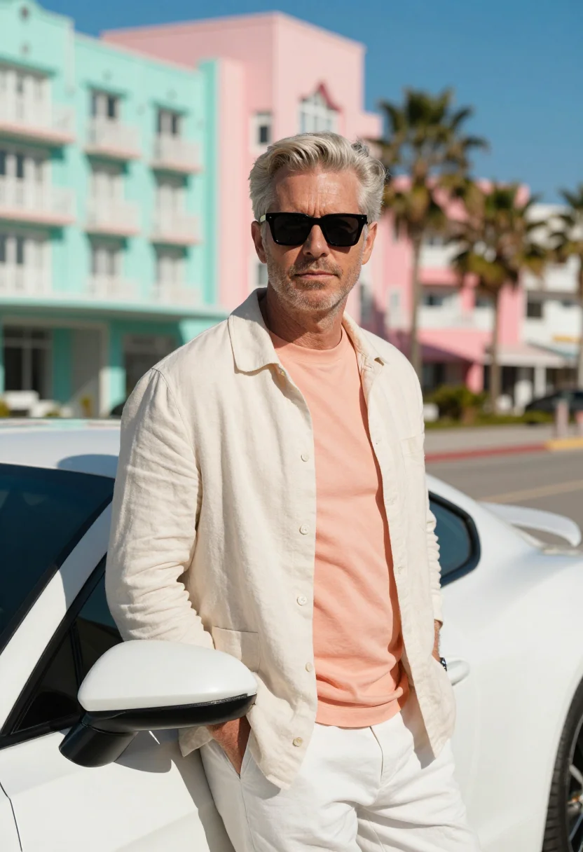 AI don johnson miami vice sample — portrait of a man, close half-length portrait of a Western-E