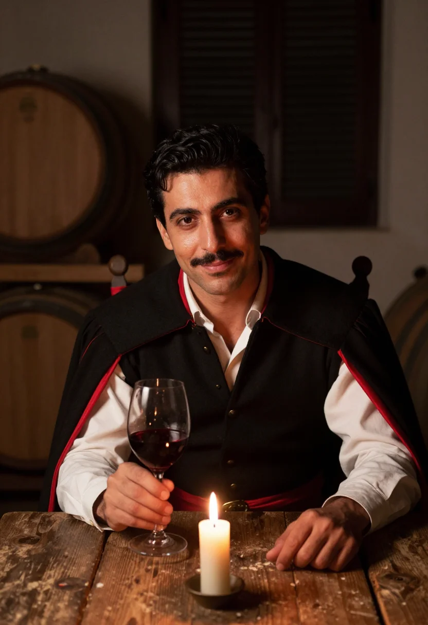 AI don juan tenorio sample — portrait of a man, close portrait of a Spanish man in his th