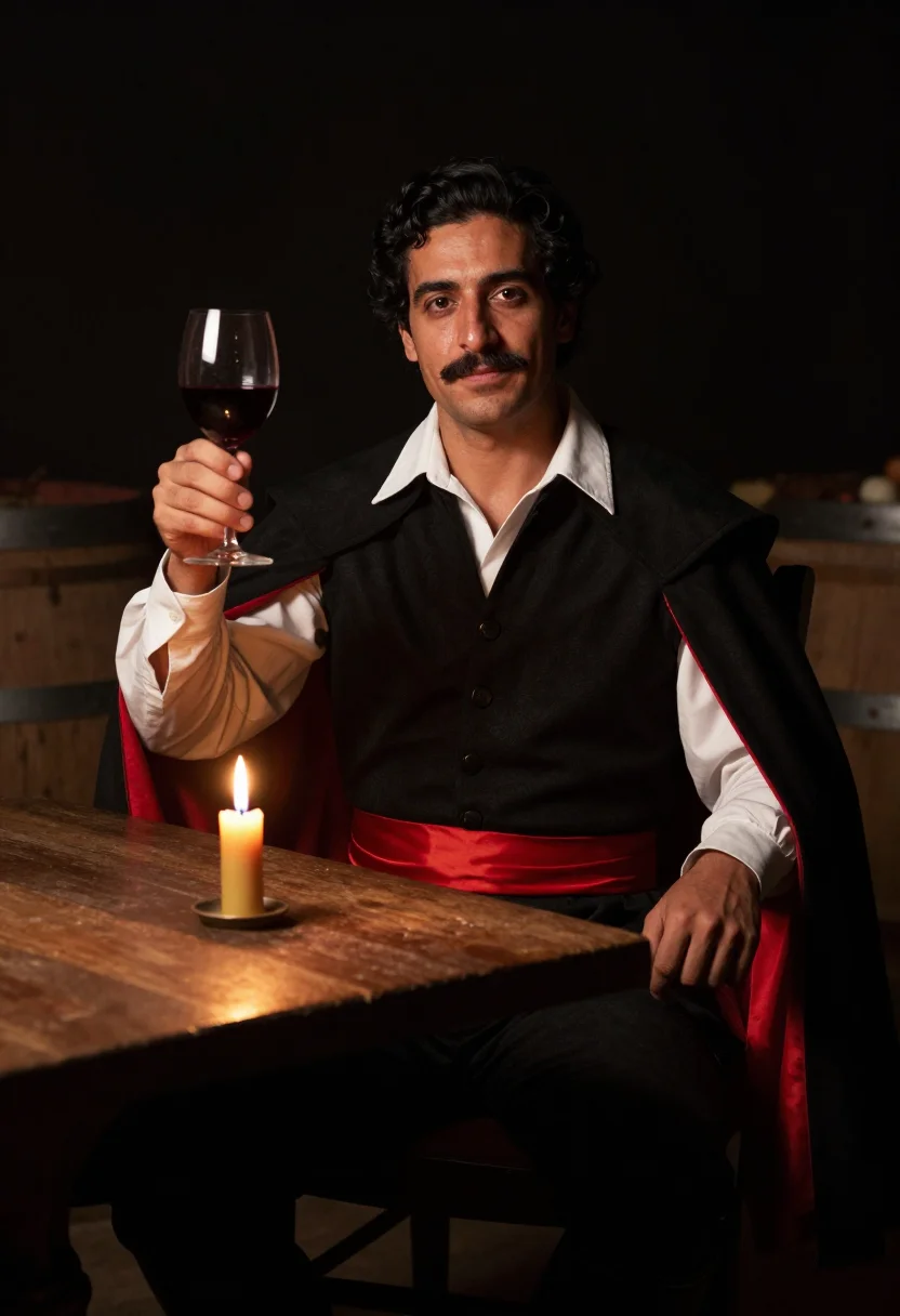 AI don juan tenorio sample — portrait of a man, three-quarter-length portrait of a Spanis