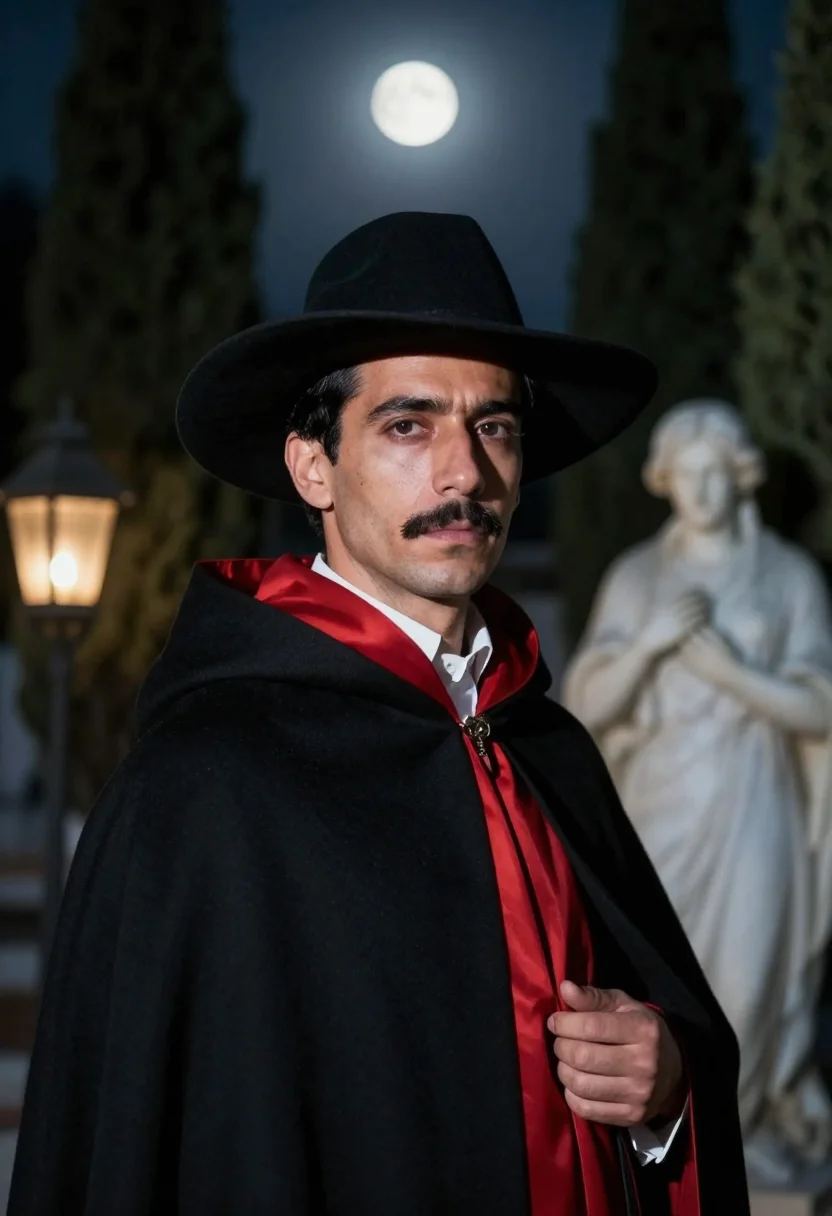 AI don juan tenorio sample — portrait of a man, close portrait of a Spanish man in his th