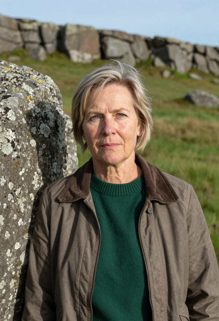 AI drakensberg ecologist amphitheatre basalt green sample — portrait of a woman, an Afrikaner ecologist in her early fif