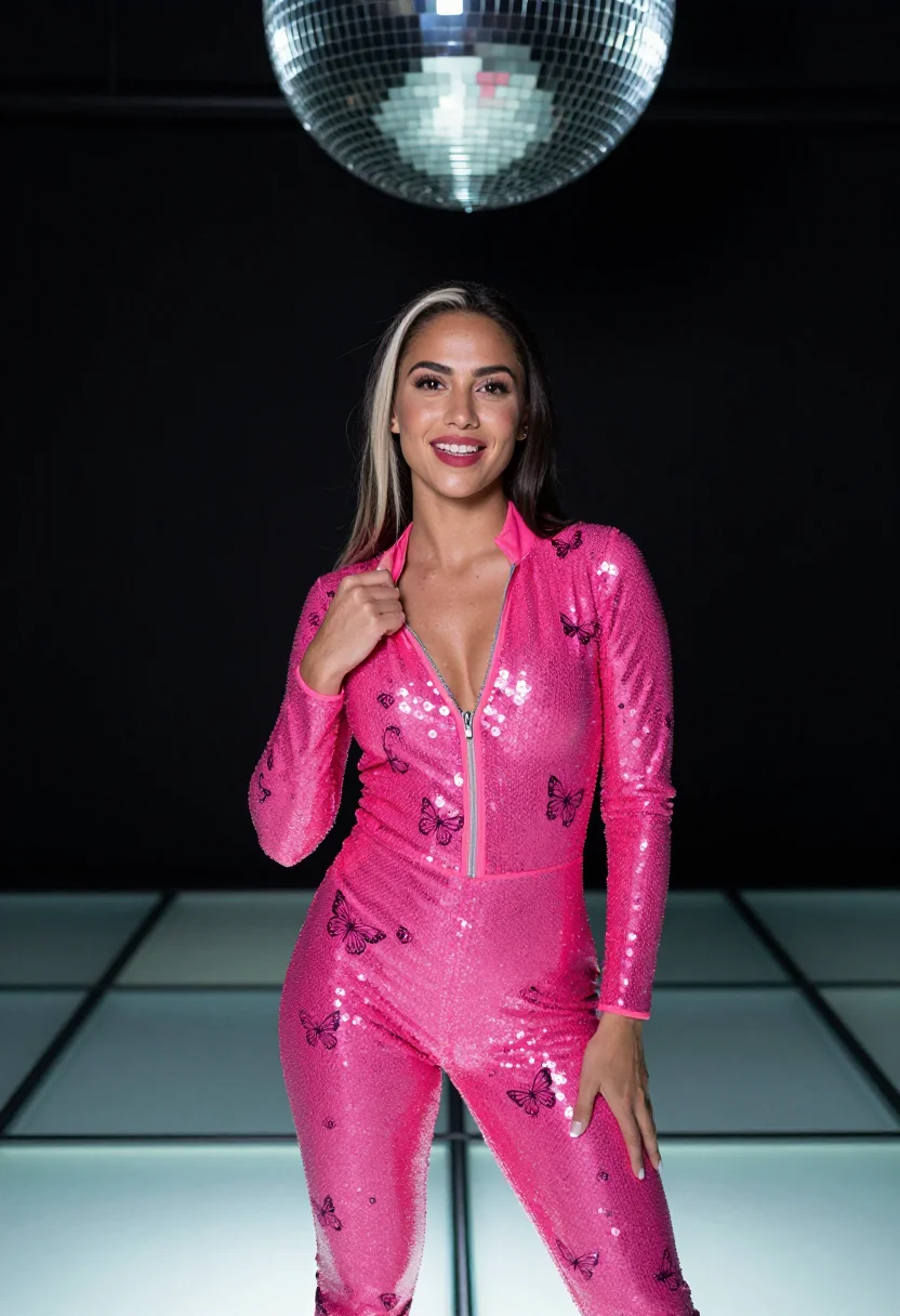 AI dua lipa future nostalgia sample — portrait of a woman, close half-length portrait of a Western