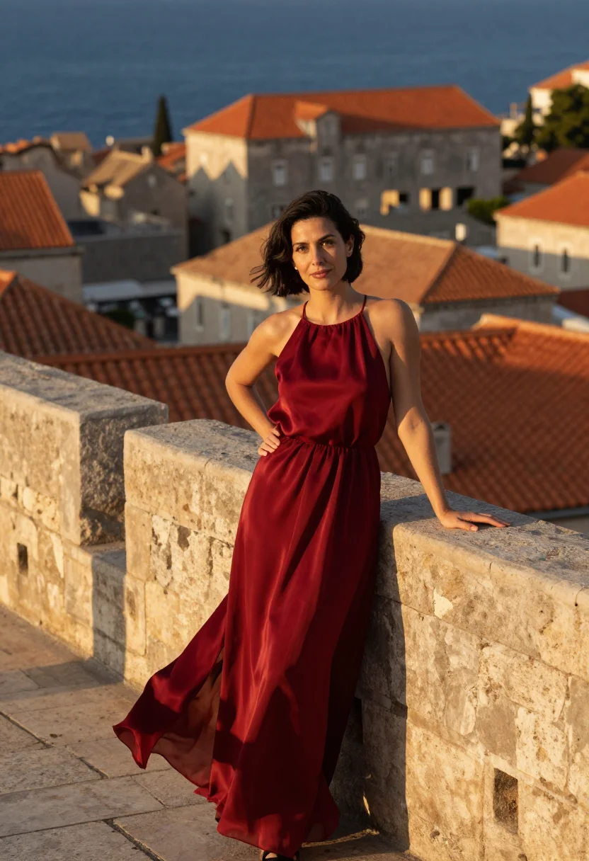 AI dubrovnik sample — portrait of a woman, three-quarter-length portrait of a West
