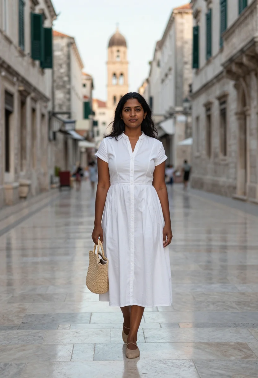 AI dubrovnik sample — portrait of a woman, full-length portrait of a South-Asian w