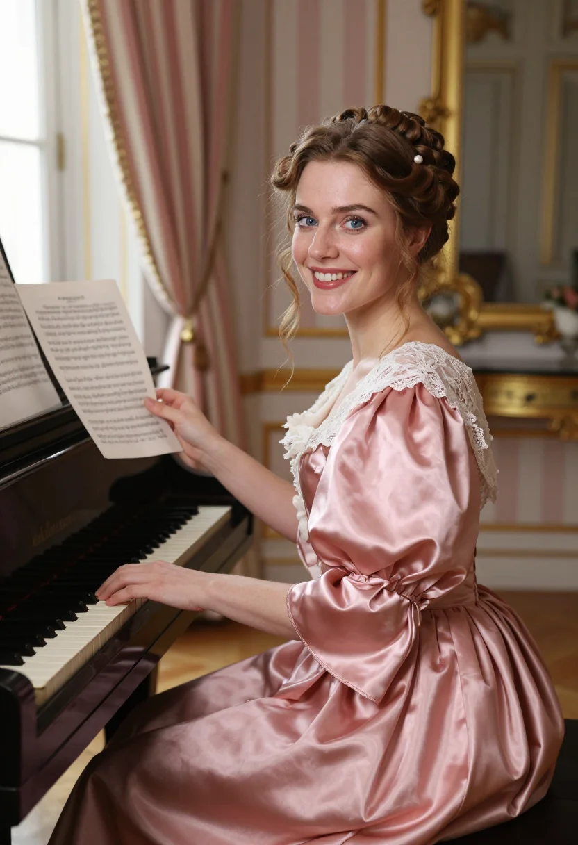 AI duchesse de berry sample — portrait of a woman, half-length seated portrait of a Wester