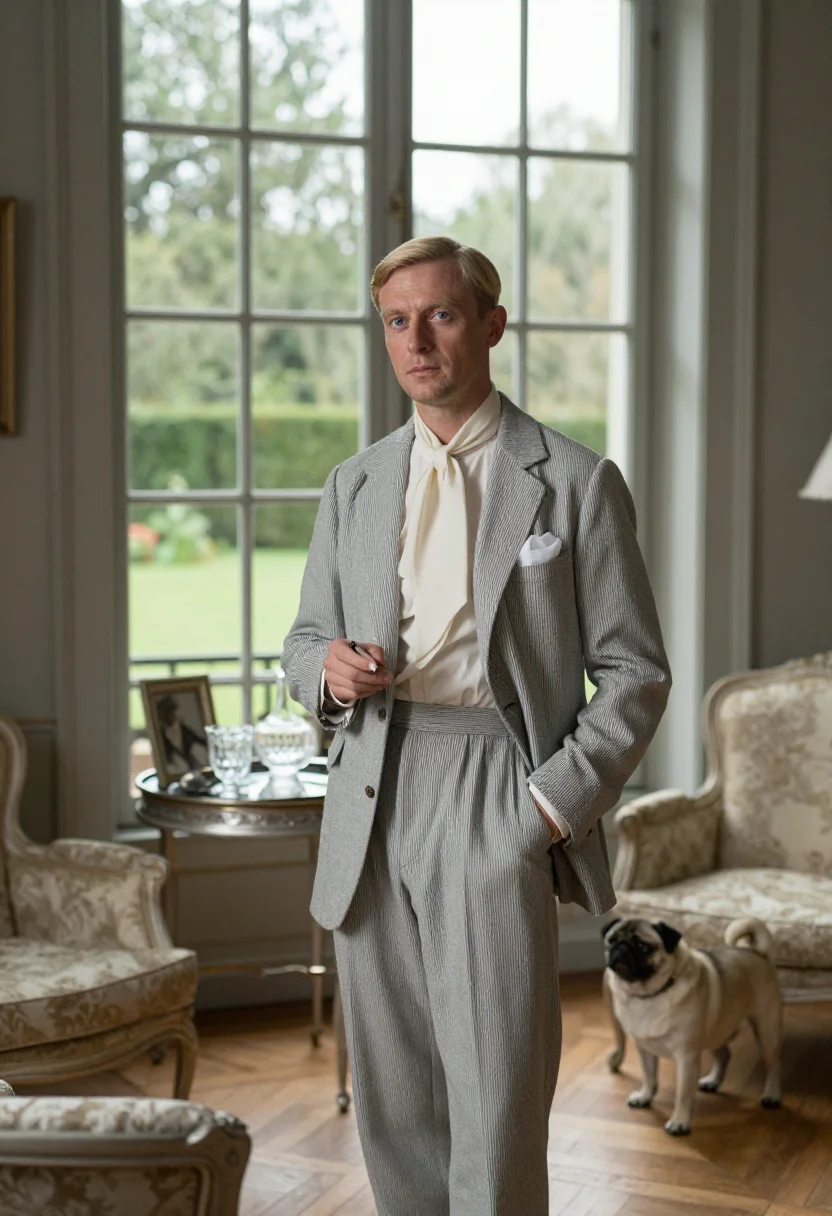 AI duke of windsor sample — portrait of a man, three-quarter-length portrait of a Wester
