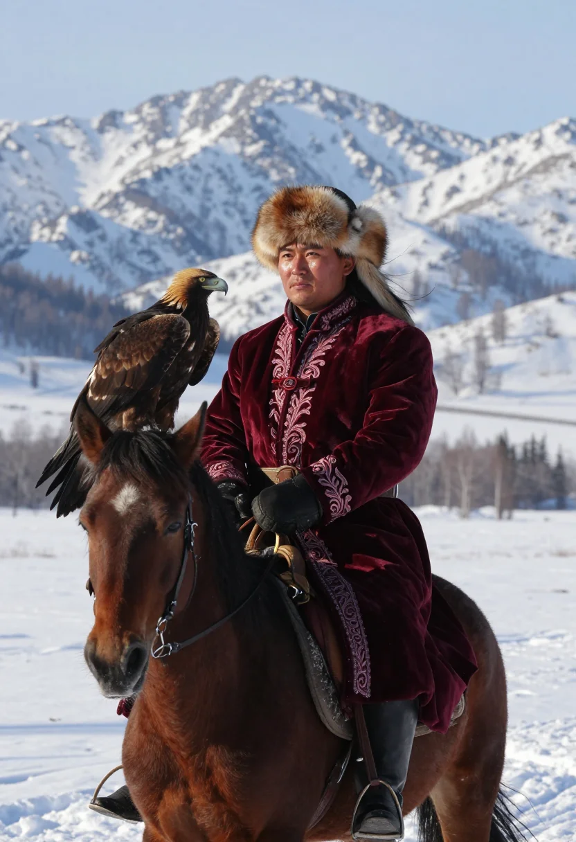 Example portrait from the AI Eagle Hunter Berkutchi — Free Preview, Train Once