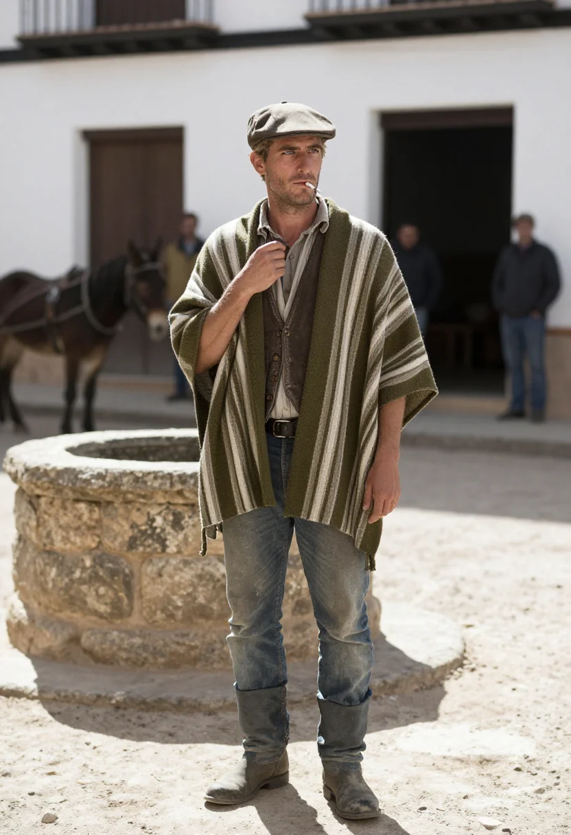 AI eastwood leone sample — portrait of a man, close half-length portrait of a Western-E