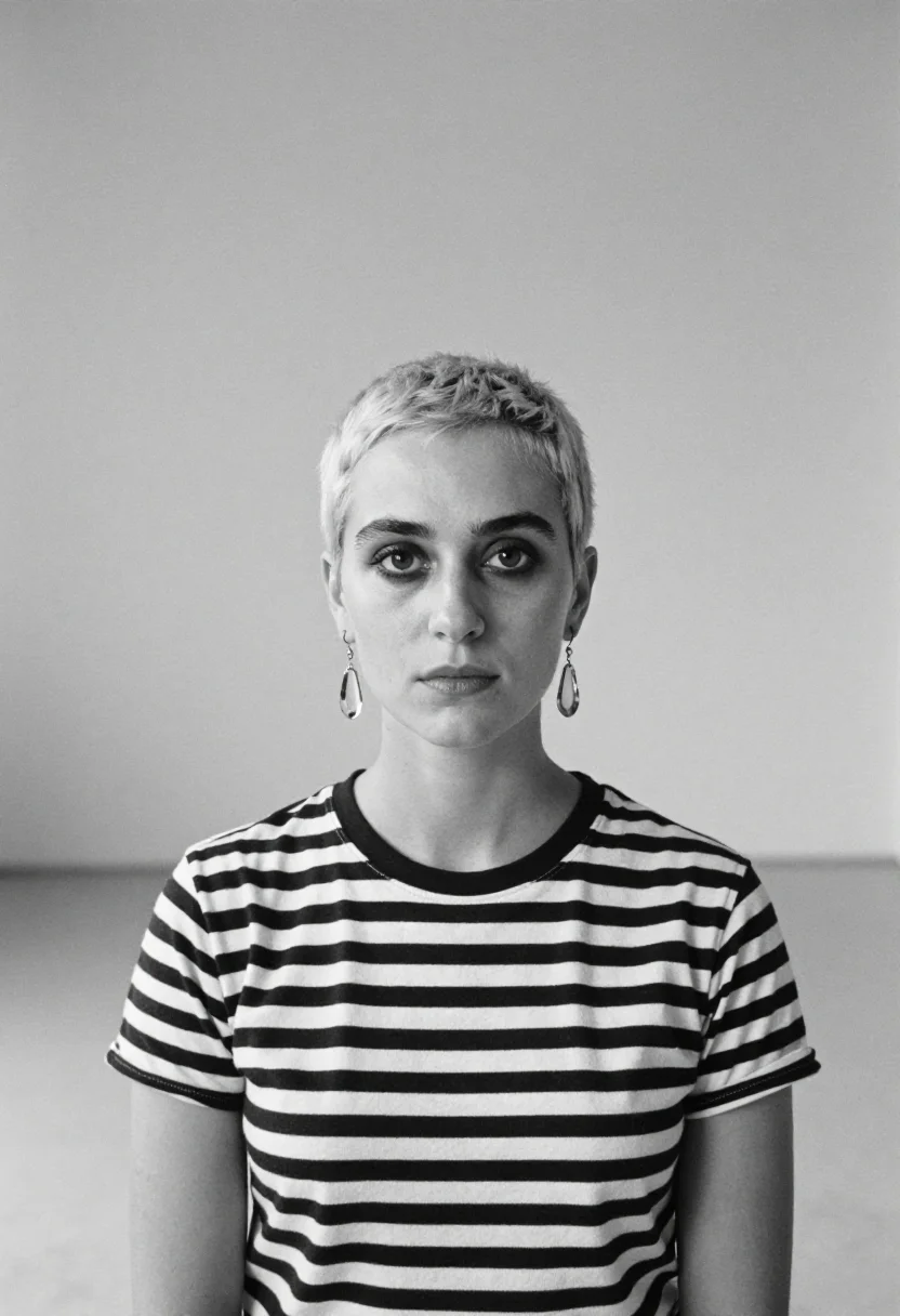 AI edie sedgwick sample — portrait of a woman, head-and-shoulders portrait of an Ameri