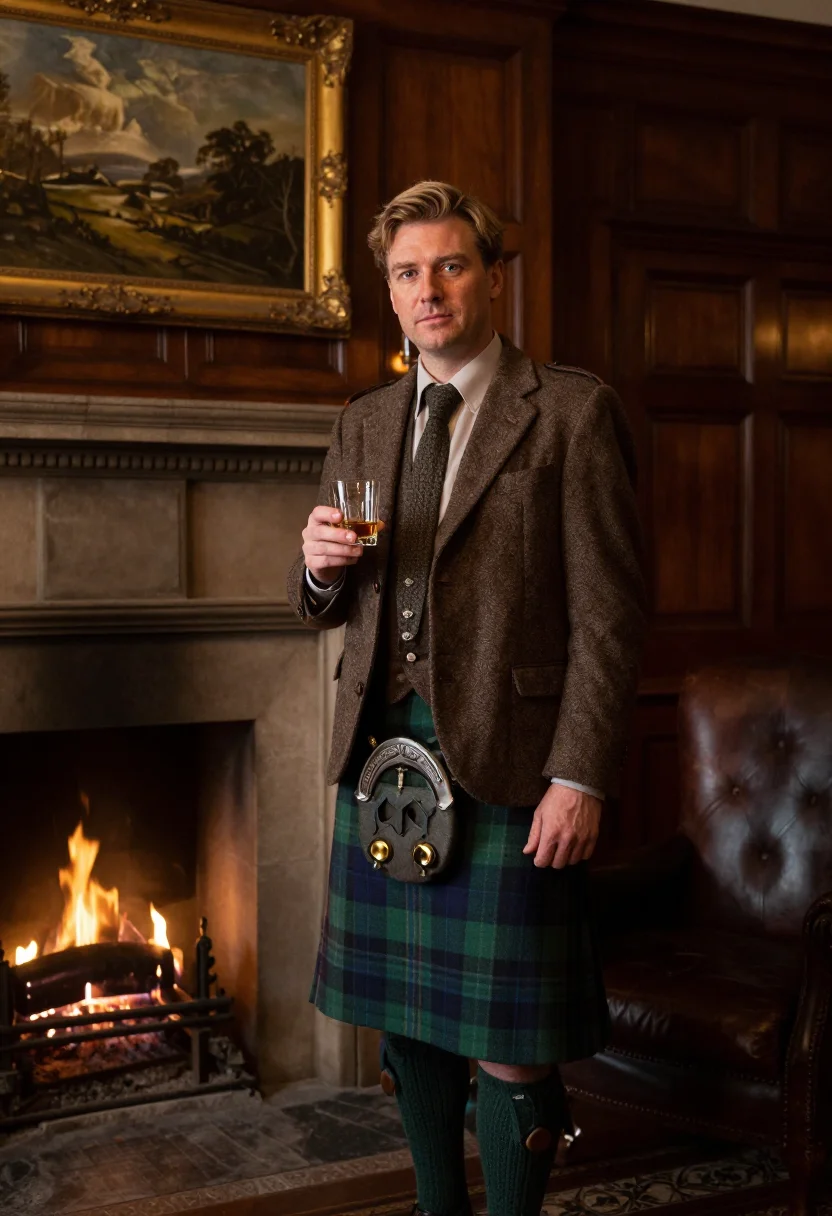 AI edinburgh charlotte square sample — portrait of a man, waist-up portrait of a Western-European m
