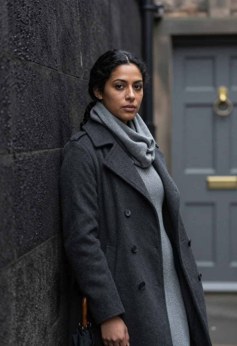 AI edinburgh grey sample — portrait of a woman, half-length portrait of a woman in her